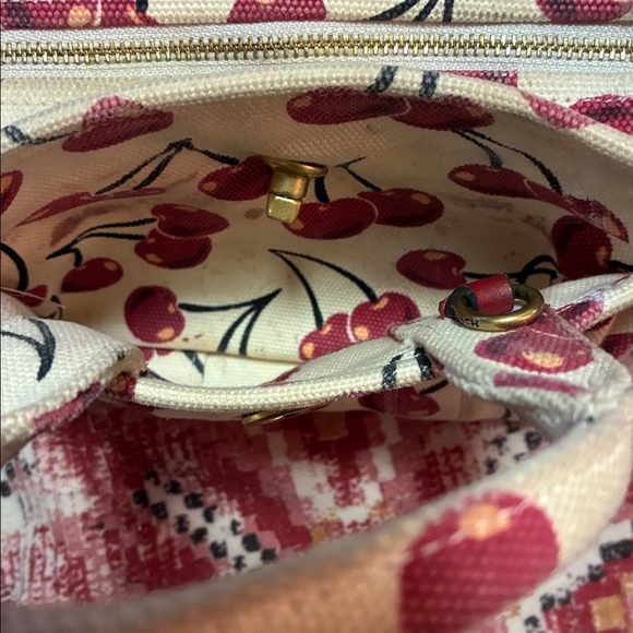 EUC Coach Cherry Canvas Mini Tote Bag - Picture 7 of 10